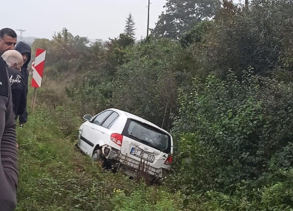 Sinop ta otomobil şarampole uçtu: 4 yaralı 1