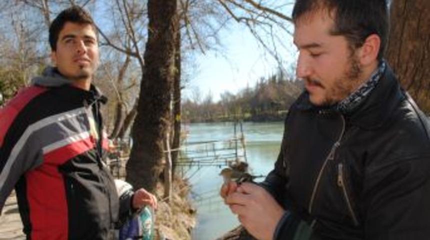 Yaralı kuşu tedavi ettiren &ouml;ğrenciler kuşu doğaya bıraktı