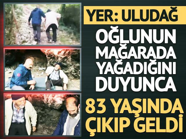 Uludağ'da mağarada yaşıyordu! 83 yaşındaki baba, oğluna kavuştu Ankara'ya götürdü