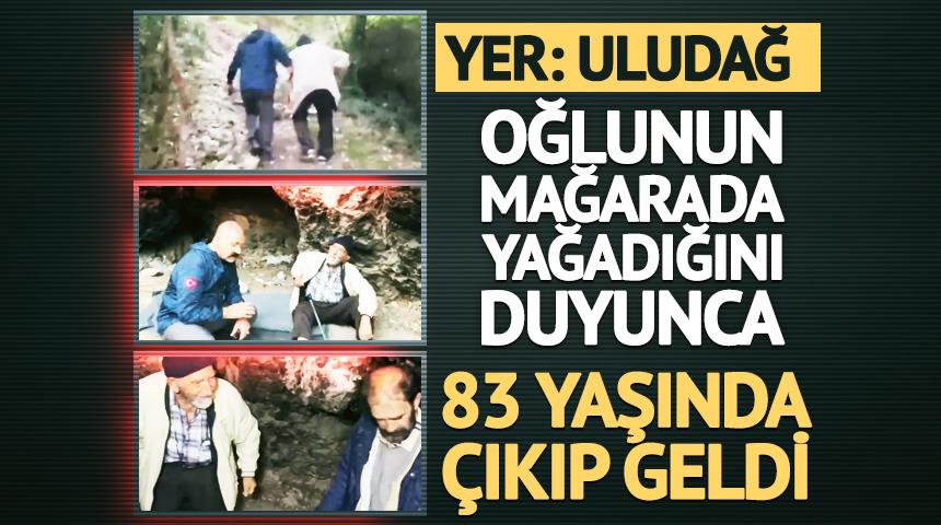 Uludağ'da mağarada yaşıyordu! 83 yaşındaki baba, oğluna kavuştu Ankara'ya g&ouml;t&uuml;rd&uuml;