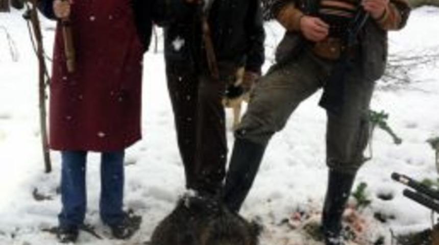 Mahalleye inen yaban domuzunu &ouml;ld&uuml;rd&uuml;ler