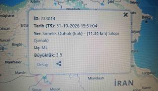 Irak’ta 3.8 büyüklüğünde deprem! Şırnak’ta da hissedildi