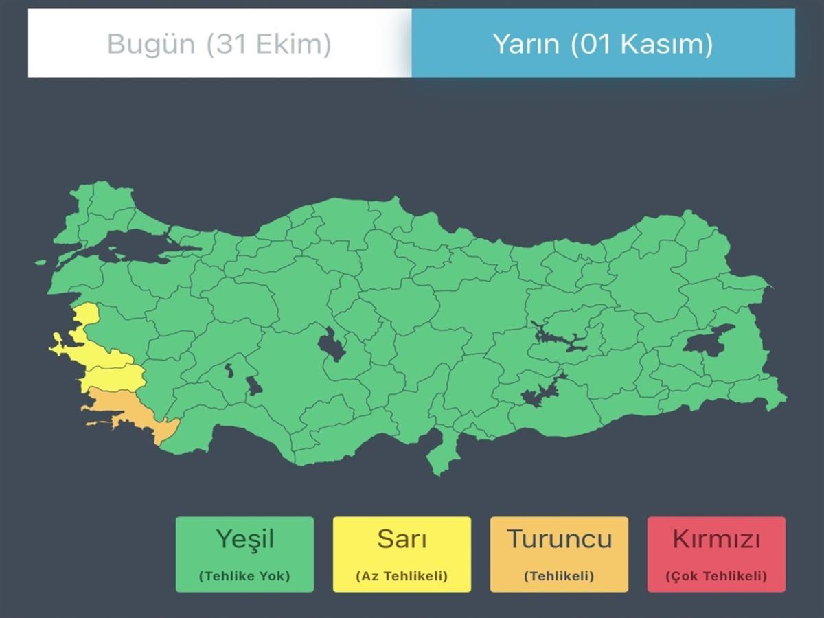 Bakanlıktan 3 il için şiddetli yağış uyarısı 2