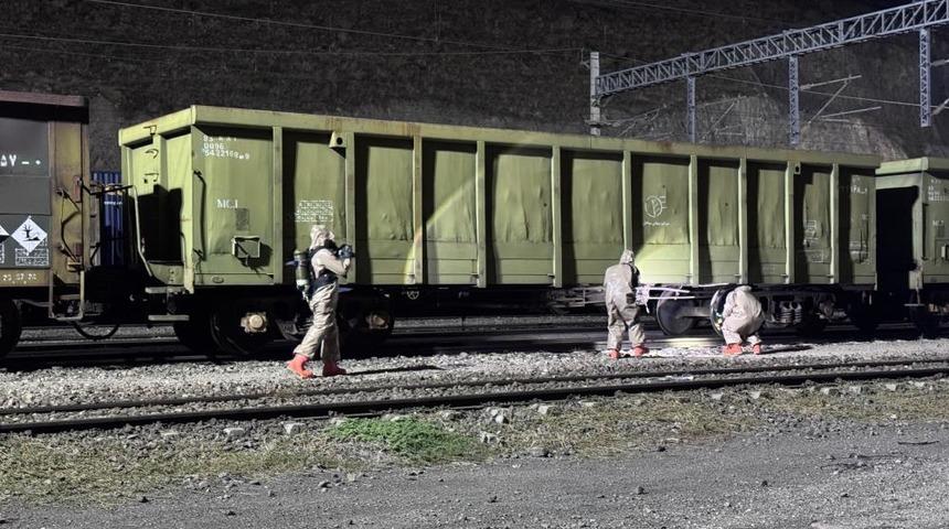 Yer: Kayseri! Yük treninde kimyasal sızıntı alarmı: Vagon karantinaya alındı