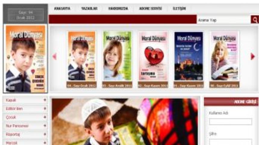 Moral D&uuml;nyası dergisinin internet sitesi yenilendi