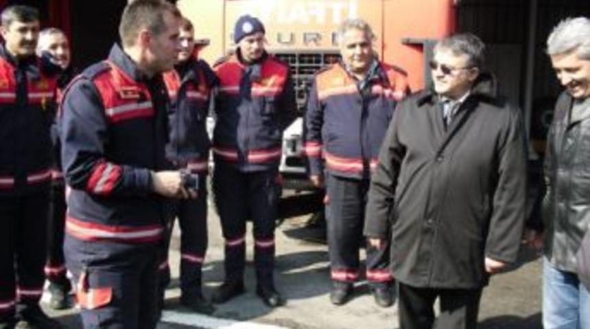 M&uuml;ft&uuml; Erkan, itfaiye m&uuml;d&uuml;rl&uuml;ğ&uuml;n&uuml; ziyaret etti