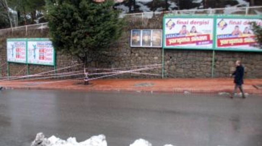 Lise duvarının &ccedil;evresine g&uuml;venlik &ouml;nlemi