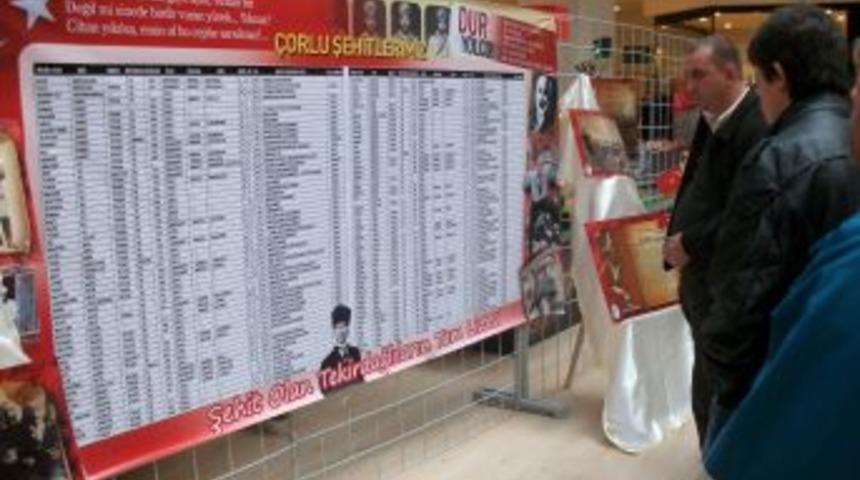 Zafer Koleji', &Ccedil;anakkale&rsquo;de şehit olan 110 Tekirdağlı'nın isimlerini sergiledi