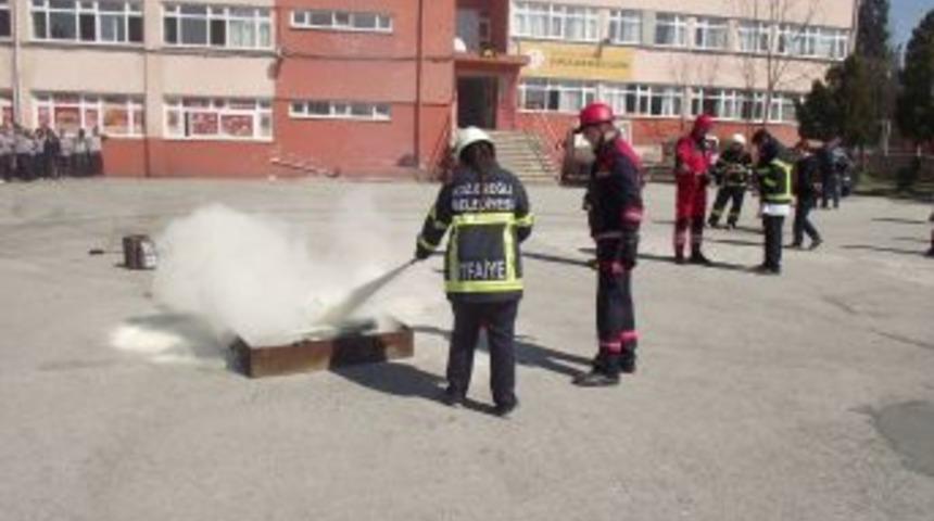İtfaiye ve ERİDAK ortak tatbikat d&uuml;zenledi