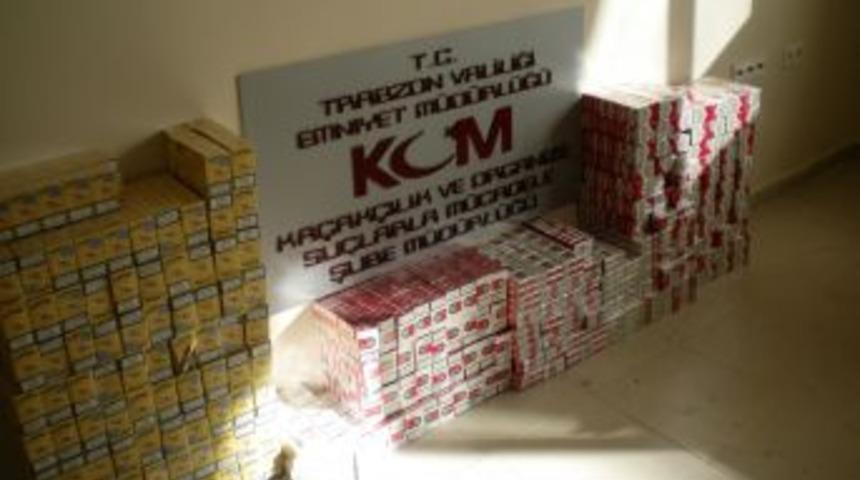 Trabzon'da 19 g&uuml;nde 27 bin paket ka&ccedil;ak sigara ele ge&ccedil;irildi