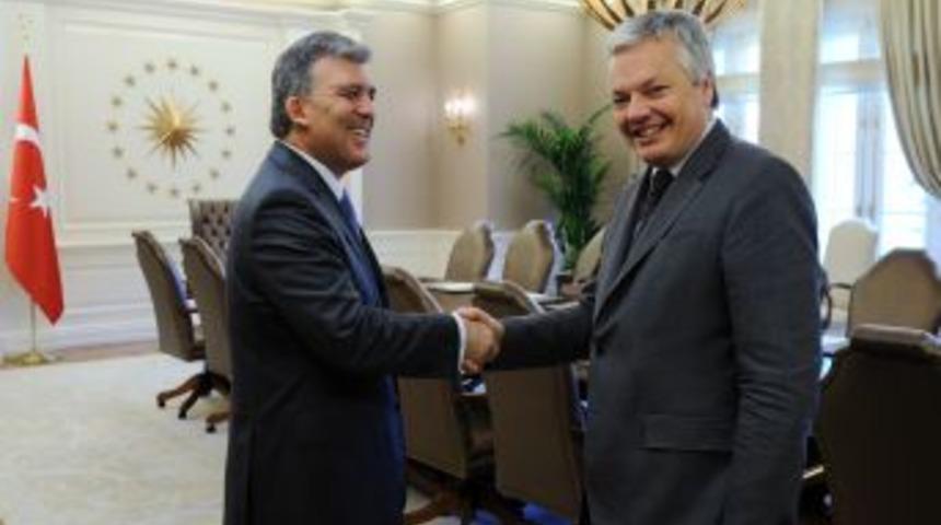 Cumhurbaşkanı G&uuml;l, Bel&ccedil;ika Başbakan Yardımcısı Ve Dışişleri Bakanı Reynders'i Kabul Etti