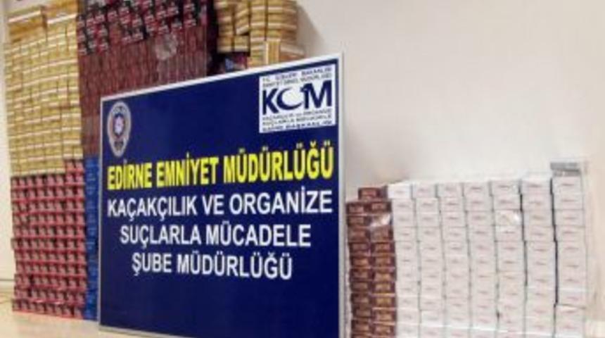Edirne&rsquo;de bin paket ka&ccedil;ak sigara ele ge&ccedil;irildi