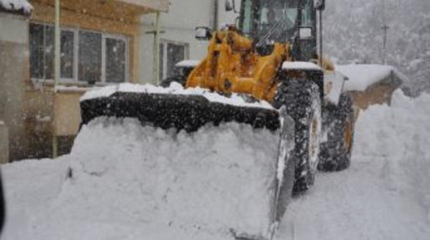 Bitlis’te karla kapanan köy yolları açılıyor