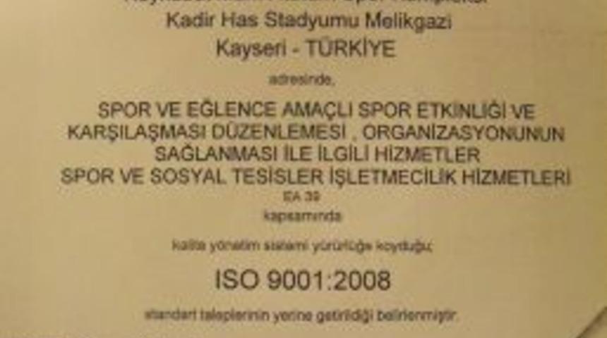 Kayseri&rsquo;deki spor tesislerin kalitesi tescillendi