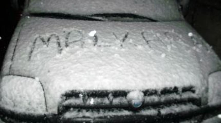 Malkara'ya Nisan Ayında Kar Yağdı