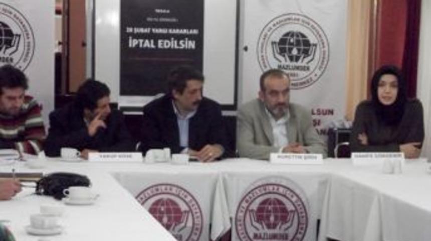 20 sivil toplum &ouml;rg&uuml;t&uuml;: 28 Şubat&rsquo;ın brifingli mahkeme kararları iptal edilsin