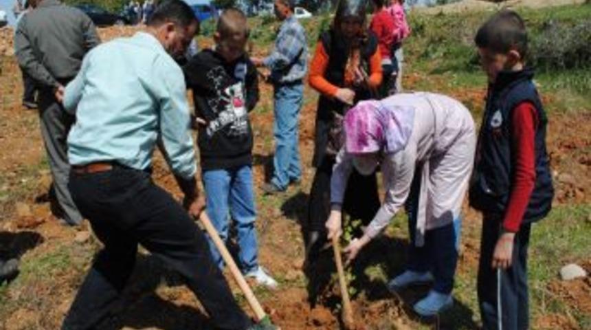 MA&Ccedil;ED'li &ccedil;evre g&ouml;n&uuml;ll&uuml;leri ailecek bin fidan dikti