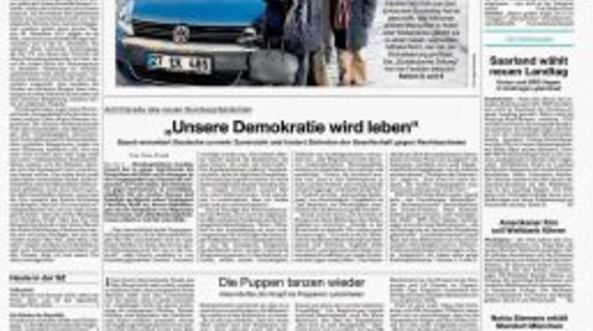 Telgraf Medya, Alman gazetesinin manşetinde