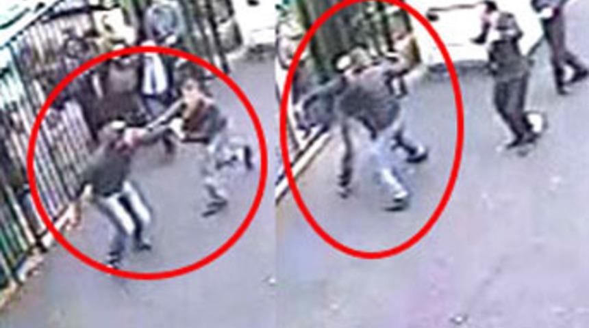 Okul bah&ccedil;esindeki bı&ccedil;aklı dehşet kamerada