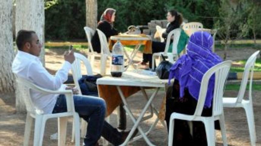 Havalar Isısnınca Vatandaşlar Parklara &Ccedil;ıktı