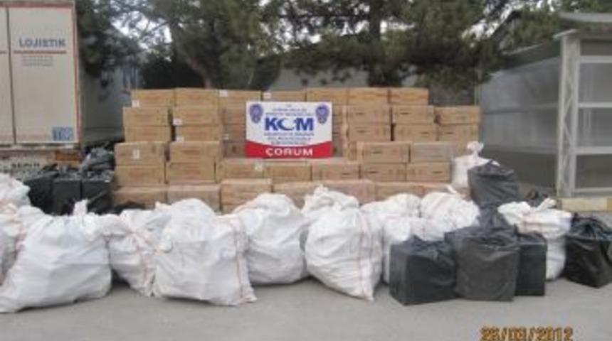 Çorum'da Kaçak Sigara Operasyonu
