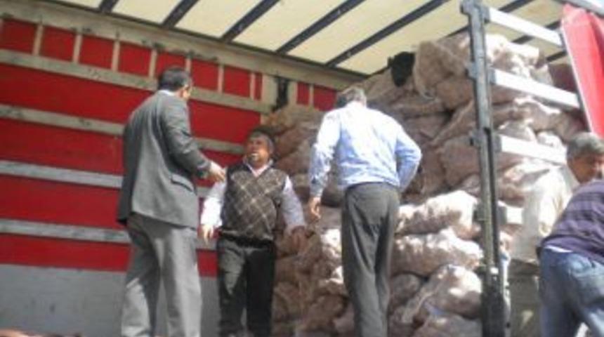 &Ccedil;ift&ccedil;ilere 90 ton sertifikalı patates dağıtıldı