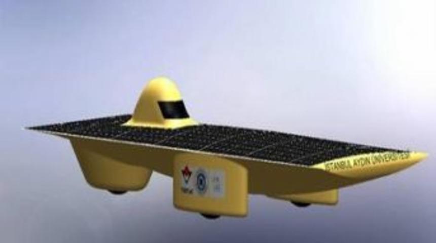 İstanbul Aydın &Uuml;niversitesi Enerji Kul&uuml;b&uuml;&rsquo;nden g&uuml;neş arabası