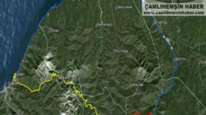 İşte Çamlıhemşin'e yapılacak yeni yol projesi