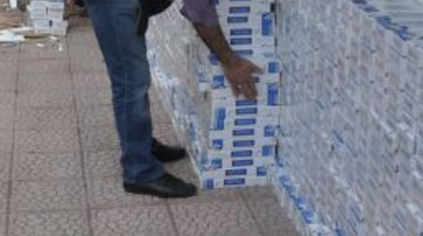 22 bin paket g&uuml;mr&uuml;k ka&ccedil;ağı sigara ele ge&ccedil;irildi