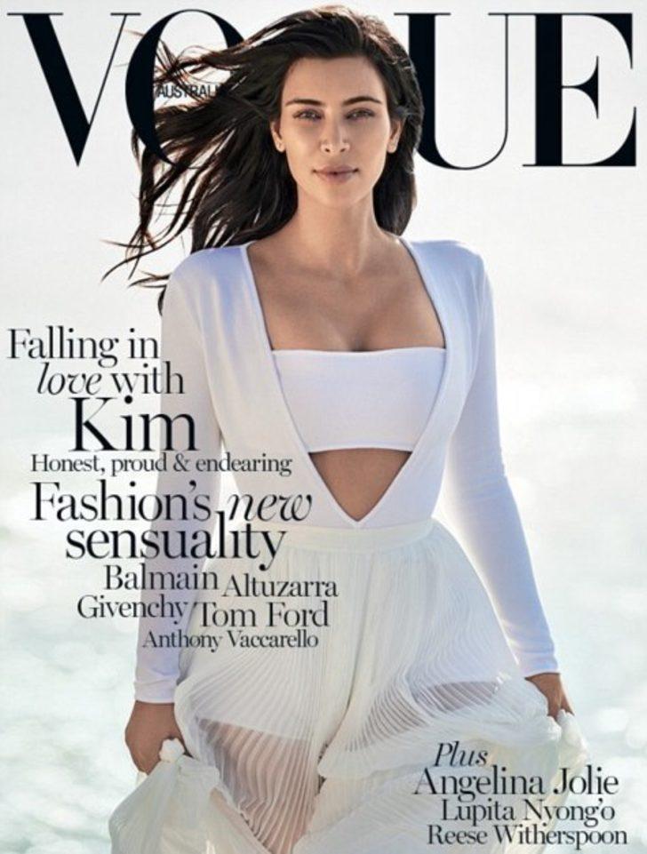Kim Kardashian, Vogue Avustralya'ya kapak oldu