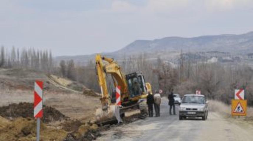 &Ouml;l&uuml;m yolunu genişletme &ccedil;alışmaları başladı