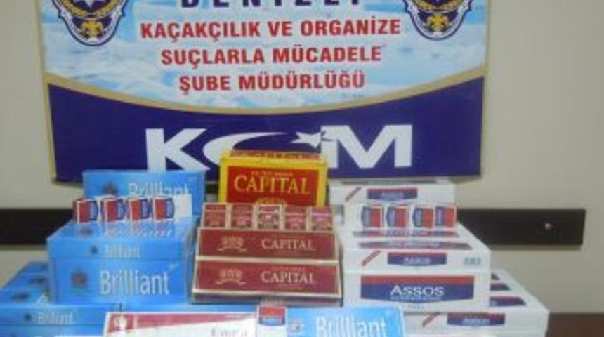 Denizli'de 2580 Paket Ka&ccedil;ak Sigara Ele Ge&ccedil;irildi