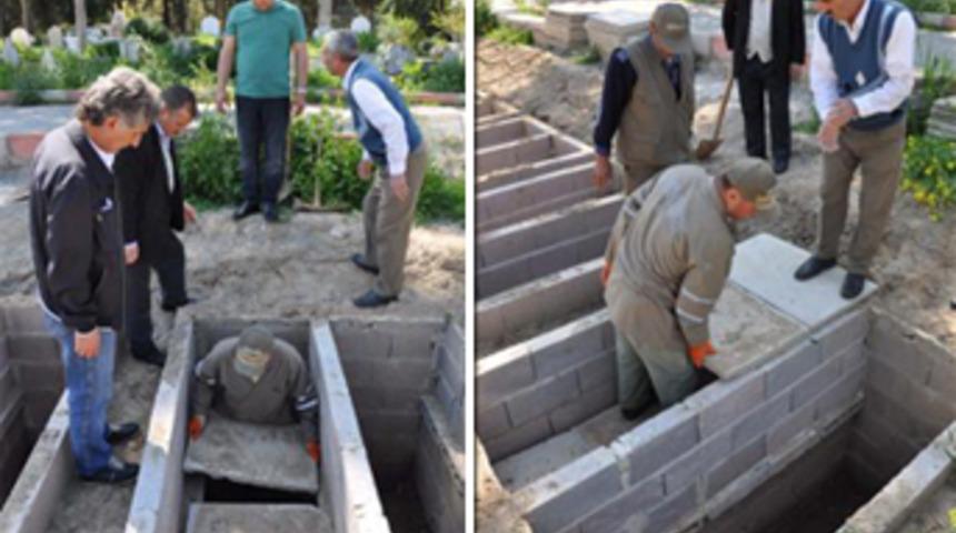 Mezarda yer sorununa ranzalı &ccedil;&ouml;z&uuml;m!