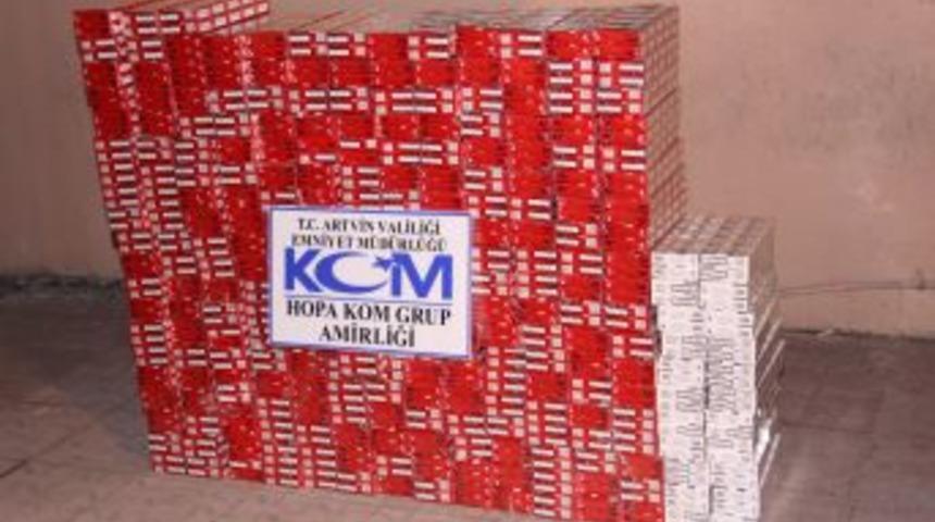 Hopa'da ka&ccedil;ak sigara, i&ccedil;ki ve et ele ge&ccedil;irildi