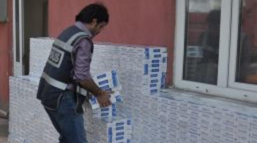 Aksaray emniyeti 6 bin paket ka&ccedil;ak sigara ele ge&ccedil;irdi