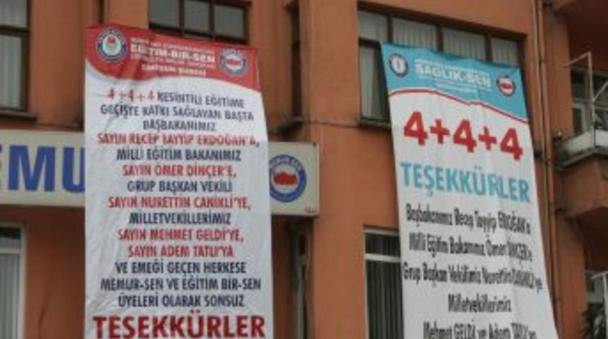Giresun'daki sendikalardan Başbakan'a 4+4+4 teşekk&uuml;r&uuml;