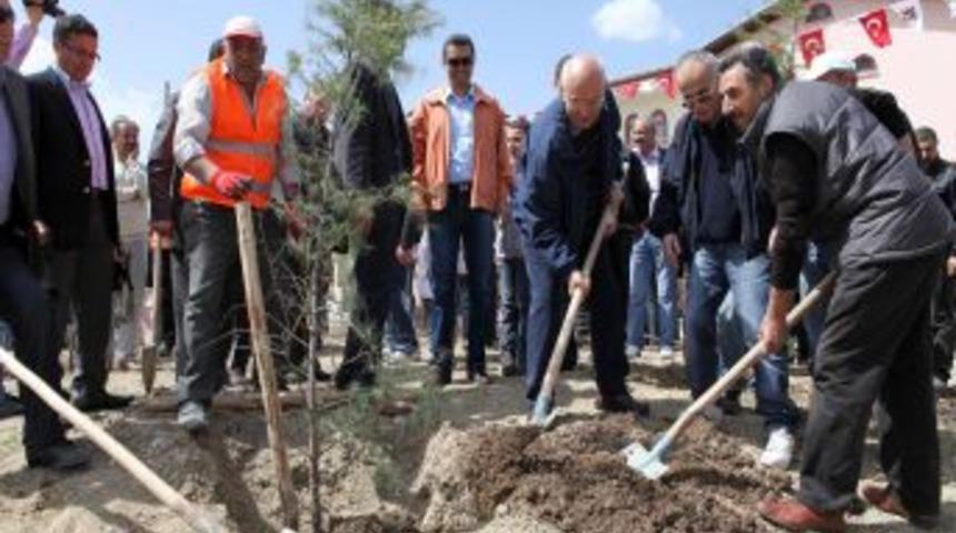 Yenimahalle'de Van depreminde şehit olan &ouml;ğretmenlerin anısına fidan dikildi