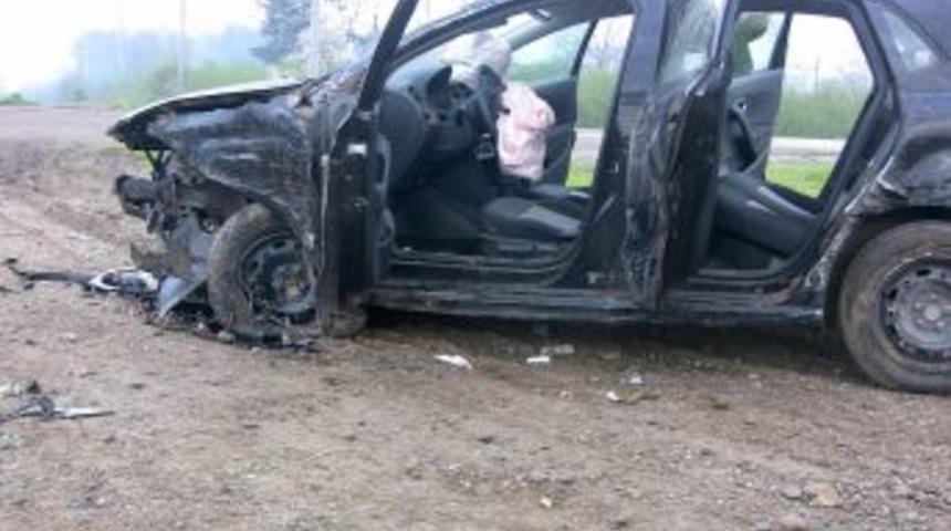 D&uuml;zce'de otomobil takla attı: 1 yaralı