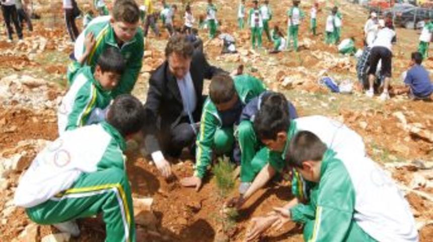 Gaziantep'te 47 bin fidan toprakla buluştu