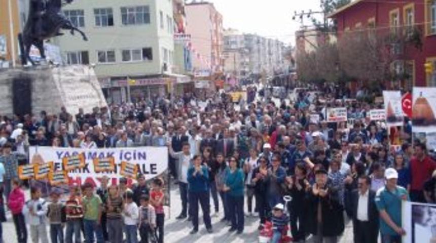 &Ccedil;evreciler, termik santrale s&uuml;p&uuml;rgeyle &lsquo;hayır&rsquo; dedi