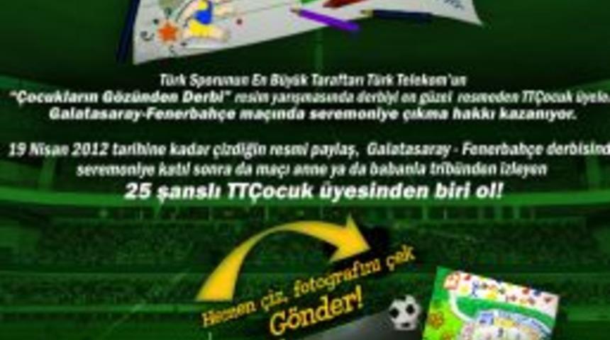 T&uuml;rk Telekom'dan Galatasaray-Fenerbah&ccedil;e Derbisi &Ouml;ncesi Resim Yarışması
