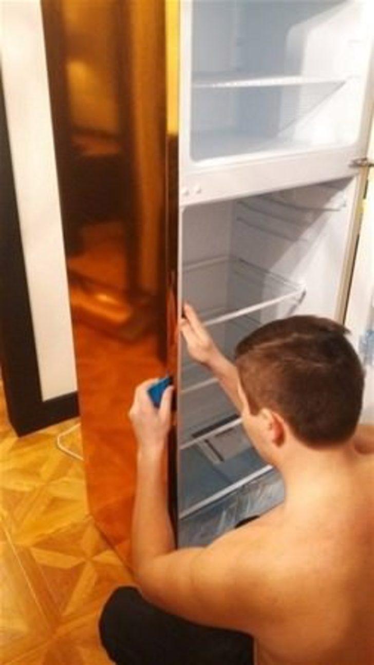 Зеркальная пленка на холодильник