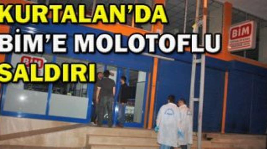 Kurtalan'da BİM'e molotoflu saldırı