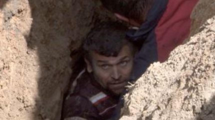 G&ouml;&ccedil;&uuml;k altında kalan iş&ccedil;i g&uuml;&ccedil;l&uuml;kle kurtarıldı