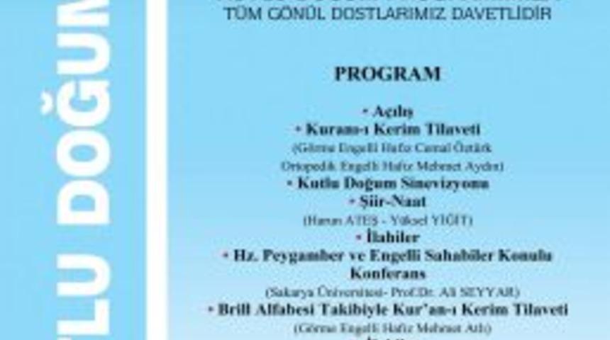 G&ouml;rme engellilerden Kutlu Doğum programı