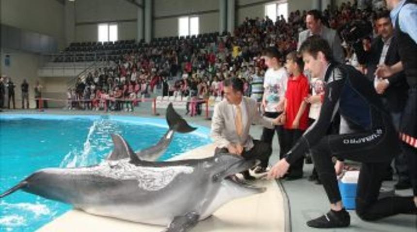 &Ccedil;ocuklar Yunuslu hediyeye bayıldı