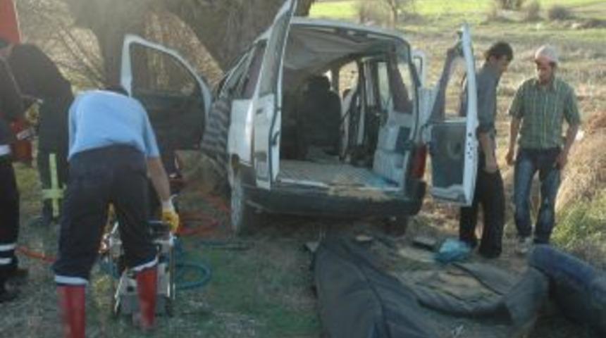 Kamyonet Ağaca &Ccedil;arptı: 1 &Ouml;l&uuml;