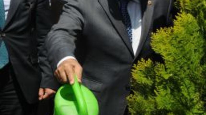 B&uuml;lent Arın&ccedil;, &Ccedil;orum'da basın yayın hatıra ormanını a&ccedil;tı