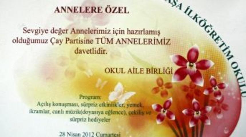 D&uuml;zce İsmetpaşa İlk&ouml;ğretim Okulu'ndan Annelere &Ouml;zel &Ccedil;ay Partisi