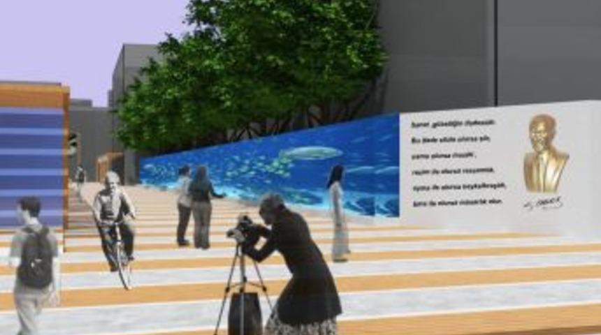 İzmit Belediyesi Sokak Akvaryumu Yapıyor